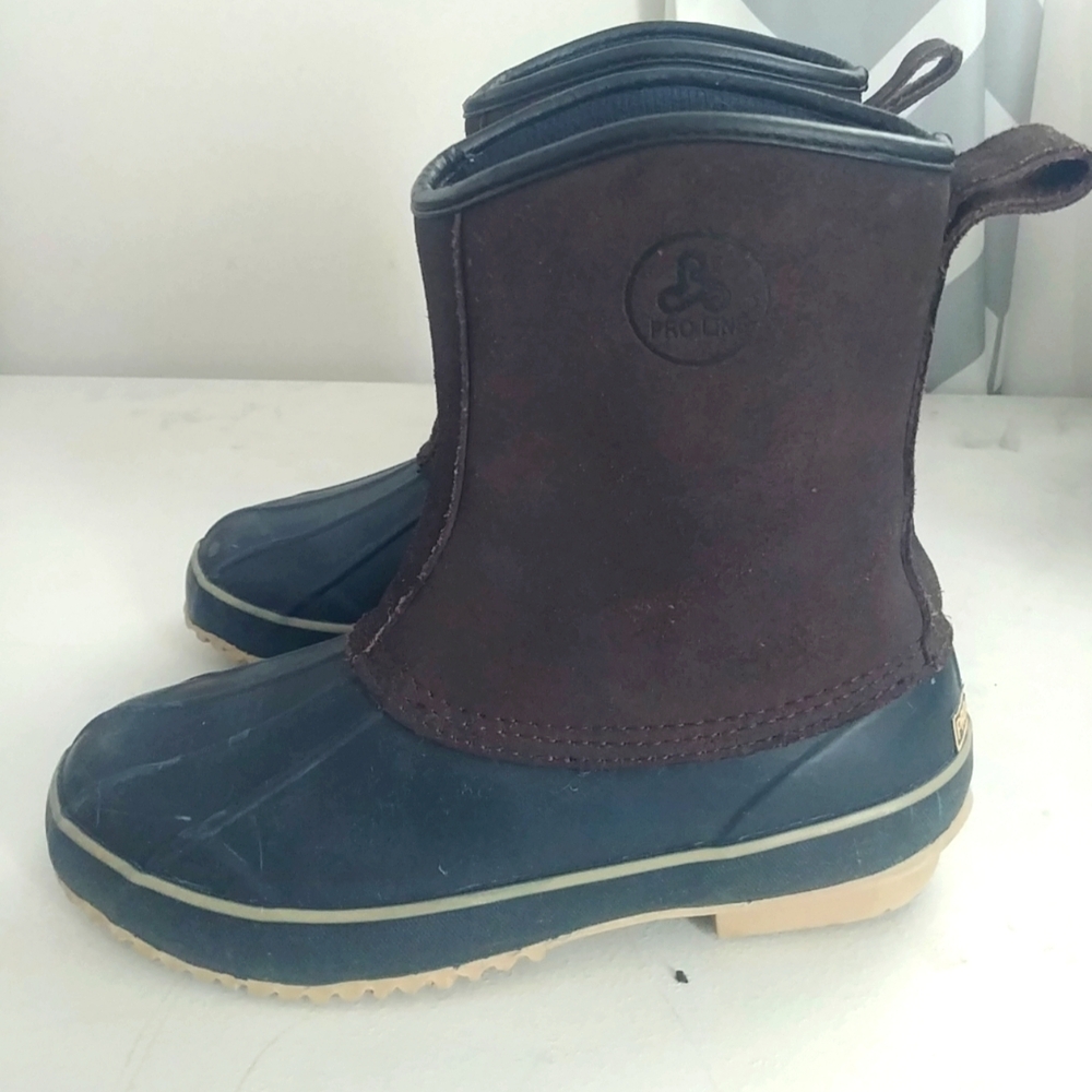 Proline Womens Blue Brown Insulated Duck Boots Size 7 Spring Fall Cowboycore